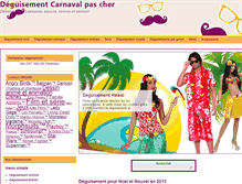 Tablet Screenshot of deguisement-carnaval.net